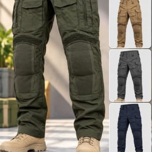Men's Olive Multi-Pocket Tactical Trousers