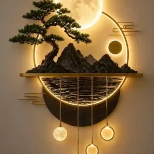 Zen Moon Landscape Wall Light – Premium Decorative Fixture