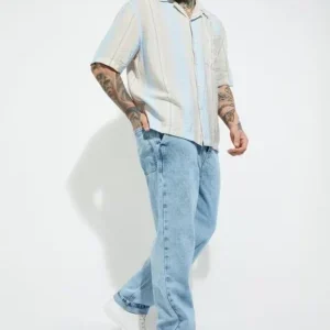 Skyline Light Blue Relaxed Fit Denim – Contemporary Urban & Professional Collection