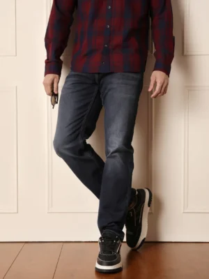 Navy Slim-Fit Denim Jeans for Men