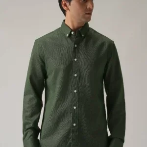 Sage Heritage Linen-Blend Business Shirt – Premium American-Made Style